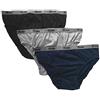 Duke London Confezione Da Tre Cotone Slip - cotone, k.A., 100% cotone, Uomo, Blu, 3XL VITA 114-119CM