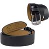 Jeweidea Cintura in Pelle Personalizzata da Uomo con Nome Inciso, Cintura in Vera Pelle Bovina Nera o Marrone, Regalo di San Valentino per Marito o Fidanzato, Regalo Personalizzato (A)