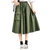CzooM Gonna Cargo da Donna Casual a Vita Alta Harajuku Vintage Baggy Gonna Lunga Cargo E-Girl Streetwear Ombrello Gonne Tasca Donna Cotone Midi Taglie Forti (Color : Green, Size : M)