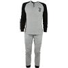 Juventus Pigiama Homewear Uomo Prodotto Ufficiale Cotone Leggero Pigiama Serafino Manica Lunga e Pantalone Lungo in Diversi Colori Colori (L/50, 14105 Grigio Mel)
