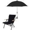 KEEMEN Ombrellone per Sedia con Morsetto Clip Portatile su Ombrellone per Sedie da Spiaggia Passeggino per Esterni Sedie a Rotelle Carrelli da Golf(Nero)