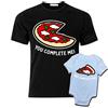 Gattablu Pacchetto t-shirt uomo e body neonato bimbo coppia padre e figlio You complete me, pizza e fettina di pizza! Idea regalo papà e bambino, set famiglia!