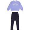 Champion Legacy Girl-Crewneck Sweatsuit Tuta da Allenamento, Purple (VS097), 5-6 Anni Bambina