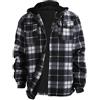 Genérico Giacca da Uomo a Quadri Spessa con Chiusura a Cerniera Giacca in Flanella con Fodera Camicia da Boscaiolo per Uomo Maglione da Inverno con Tasca sul Petto, blu, 4X-Large
