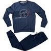 Pigiama Lungo in Due Pezzi Uomo Cotone Interlock Art. PG34794 e PG34782 Vari Colori - Sergio Tacchini (Art. PG34782 (Blu Melange), 6 (XL))
