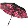 CLAYU Ombrello pieghevole automatico, ombrelli da viaggio compatti impermeabili con fiori rosa, Colore unico, Taglia unica