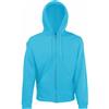 Fruit of the Loom Hooded Felpa, Opaco, Bianco(Blanc), L Uomo