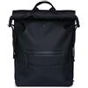 Rains Buckle Rolltop - Zaino impermeabile con rotelle, 19 l, Nero , M
