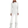 Generic Tuta da sci da donna, elegante tuta da sci invernale, tuta da neve, tuta da sci, tuta da sci calda, tuta da sci alla moda, con chiusura lampo, 01-bianco, XXL