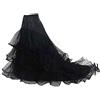 AWJUWHBJ 3 strati Filato 2-cerchi Sposa Abito da sposa Lungo Trailing Gonna Sottogonna Elastico F Accessori Da Sposa Per Capelli, Nero , Taglia unica