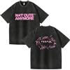 Generic T-Shirt alla Moda NotCutAnymore Magliette in Cotone Lavato Camicie Casual Harajuku for Donne E Ragazze(Black 02,S)