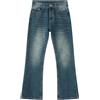 Generico Jeans Svasati Slim Fit da Uomo Pantaloni Denim Comfort Pantaloni retrò Anni '60 Anni '70 Jeans a d'elefante per Uomo (Blue, L)