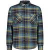 CMP Camicia a Manica Lunga da Uomo in Poliestere Riciclato, 32T1757 (IT, Numero, 50, Regular, Regular, Antracite/Gold Green)
