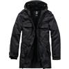 Brandit BW - Parka Forest da uomo, colore: verde oliva, Nero, XXXXXXXL