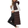 Fulidngzg Piumino Senza Maniche Donna Invernale Lungo 100 Grammi con Cappuccio Gilet Imbottito Trapuntata Elegante Giubbotto Smanicato Primaverile Termica Vento Cappotto Leggero Curvy per Trekking Sportiva