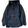 SHINROAD Capispalla da uomo a maniche lunghe, trench con cappuccio, giacca antivento con mezza cerniera, tasca a marsupio, uomo primavera e autunno, nero, XXL, Nero , xxl