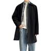 JXQXHCFS Giacche Uomo Primavera Monopetto Medio-Lungo Trench Cappotto Maschio Tinta unita Giacca breaker, cachi, L