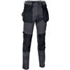 COFRA Pakatti Antracite Nero V721-0-04.Z60 Taglia 60 Pantaloni da Lavoro con Tasche in Tessuto Elasticizzato con Inserti Anti abrasione