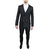 Mat Sartoriale Abito Doppio Petto Cerimonia Uomo Sartoriale Completo Nero Doppiopetto Slim Fit FKS (58)