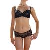 Infiore Reggiseno 1002 Balconcino in Pizzo elasticizzato Con Ferretto Non Imbottito (4 L IT Donna, Nero)