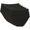 Cotonella A 8126 0001 K6 Slip, Nero, 44 (Taglia Produttore:V) (Pacco da 6) Donna