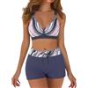 RYTEJFES Costume Donna Due Pezzi Curvy Costume Due Pezzi Fascia Con Pantaloncini Mare Gonna Triangolo A Vita Alta Imbottitura Pantaloncino Costumi Costumino Completi Set Bikini 2 3Xl Ferretto Top Da Bagno