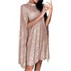 LOKLNEYK Vestito Paillettes Donna - Abito Cerimonia Donna Lunghi Discoteca Vestiti Corto Oro Cena Taglie Forti Anni 20 Carnevale Abbigliamento 2#Argento XL