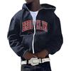 Generic Felpe con cappuccio da uomo Brooklyn Plain Trendy New York Zipper Pullover con cappuccio leggero Workou Full Zip Up Vestiti Backwoods con cappuccio Y2K Cartoon Fall con disegni 2024 Preppy Mens,