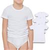 LADY·C Intimo Bimbo Manica Corta e Spalla Larga in Cotone Caldo - Confezione da 3 - Scelta tra Canotte o Magliette - LP (IT, età, 14 Anni, Regular, Magliette Bianche)