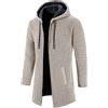 Generic Giacca da uomo con cappuccio Cappotti da uomo con cerniera intera con tasche Cappotto leggero per uomo tinta unita manica lunga giacca a vento tinta unita casual confortevole cappotto cardigan giacche