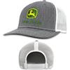 John Deere Cappello da Baseball da Camionista Attuale Berretto da Baseball Cappello da Camionista Ricamato Ywgr Grigio Erica/Bianco, Grigio Melange/Bianco, Taglia Unica