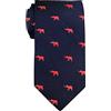 Remo Sartori - Cravatta Golf In Pura Seta Blu Buca 18, Made In Italy, Uomo (Rosso)