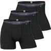 jbs Boxer da Uomo (3 Pack) Ultra Morbido al Tatto e Alta traspirabilità in Tessuto di Cotone Organico di bambù (Nessuna Etichetta graffiante) ad Asciugatura Rapida - Certificato FSC - Nero, L