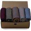 GATTI A POIS Box Lux 5 Paia Calze Lunghe Vanisè in Cotone Filo di Scozia, Motivi Misti, Elegante, con Fragranza Ambrata (IT, Numero, 43, 44, Regular, Regular)