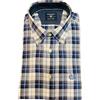 Ascot Sport Camicia Caldo Cotone (IT, Testo, L, Regular, Regular, 1, Blu/Bianco)