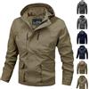 WOXIHUAN Giacca Impermeabile per Uomo Giacche a Vento Esterni Antivento Cappotto con Cappuccio Cerniera Integrale Maniche Lunghe Coat Autunno Inverno Giubbotto Giacca Jacket Taglie Forti Blazer da Montagna