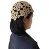 EurHouse, berretto a maglia per ragazze e donne estate inverno all'uncinetto fiore Cap 100% cotone morbido fatto a mano Beige Taglia unica
