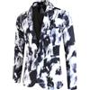 Beokeuioe Regular Fit Abiti Uomo Giacca da Uomo Tempo Libero Festa Colorato Giubbotto Stampe Funky Suit Blazer Colorato Giacca Giacca Uomo Con Bottoni Smoking Giacca Uomo, Nero , M