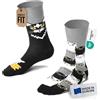 Many Mornings - Calzini Mismatched - Calzini divertenti unisex - Taglie 35-46 - Idea regalo - Made in EU - Animali, Black Cat, 39-42