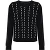 Kocca Maglia con Applicazione di Perline Donna Colore: Nero Modello: TILLA Taglia: M