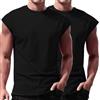 Generico Uomo Canotta Bodybuilding Canotta Casual Estiva Fitness Canottiere Bodybuilding Allenamento Spalla Larga Leggero Canottiera Senza Maniche Palestra Stringer Tank Top Sportive Atletico Gym