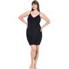 Ulla Popken Sottoveste dal Taglio Svasato con Scollo a V e Pizzo Nero 42+ 801057100-42+