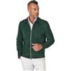 D'Arienzo Giacca in Camoscio da Uomo Colore Verde Colletto Impunture a Mano Giubbotto Vera Pelle Owen 48/Verde