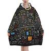 ZHONGSK Formula matematica, super morbida coperta con cappuccio indossabile per uomini e donne, calda, alla moda, accogliente, felpa con cappuccio in flanella - coperta con cappuccio oversize con tasca per il