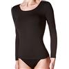 janira SPA-Modal - Maglietta a maniche lunghe, colore: nero, taglia XL