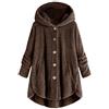 Generico I Fatti Cardigan Donna Cappotto da Donna con Bottoni in Peluche Taglie Forti Cappotto da Donna Invernale in Lana con I in