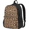 YTORA Divertente zaino con stampa leopardata per ragazze e ragazzi zaini librerie elementari borse scuola media zaino casual da donna, nero, Taglia unica