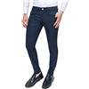 Cristiano Battistini Pantaloni Uomo Slim Fit Casual Eleganti in Cotone (50, #A1 Blu Scuro)