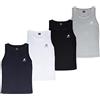 Lotto Canotta Uomo Offerta 3-4 Pezzi in Cotone Pettinato, Vogatore Uomo, Canottiera Uomo (4 Pezzi 1 Blu+1 Nero+1 Grigio +1 Bianco, XL)