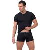 Armata di mare Set 2 t-shirt uomo manica corta girocollo cotone elasticizzato Armata di Mare (7-XXL, Blu)